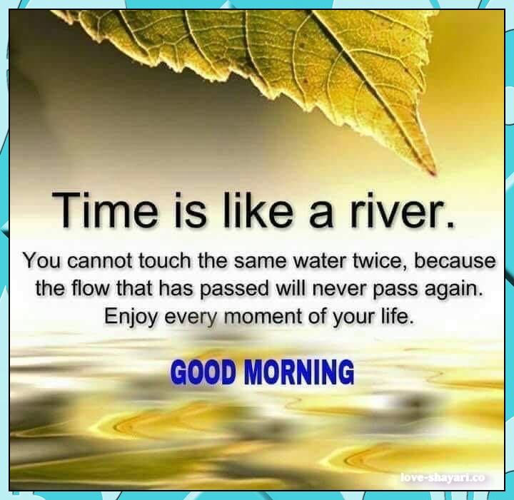 morning image with motivational quotes about time