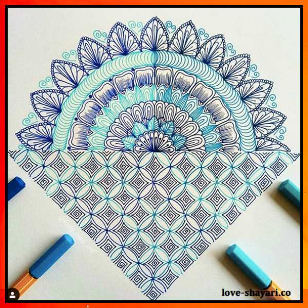 colorful mandala drawing