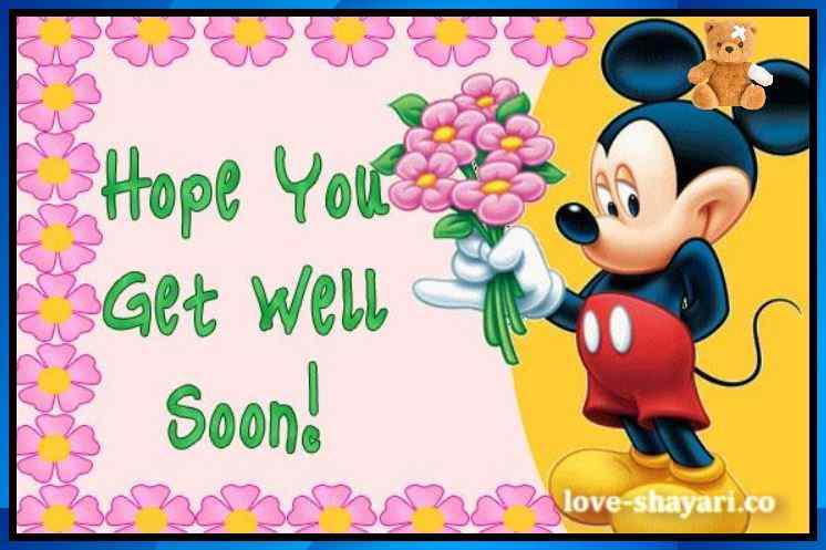 Hope you get well soon with flowers