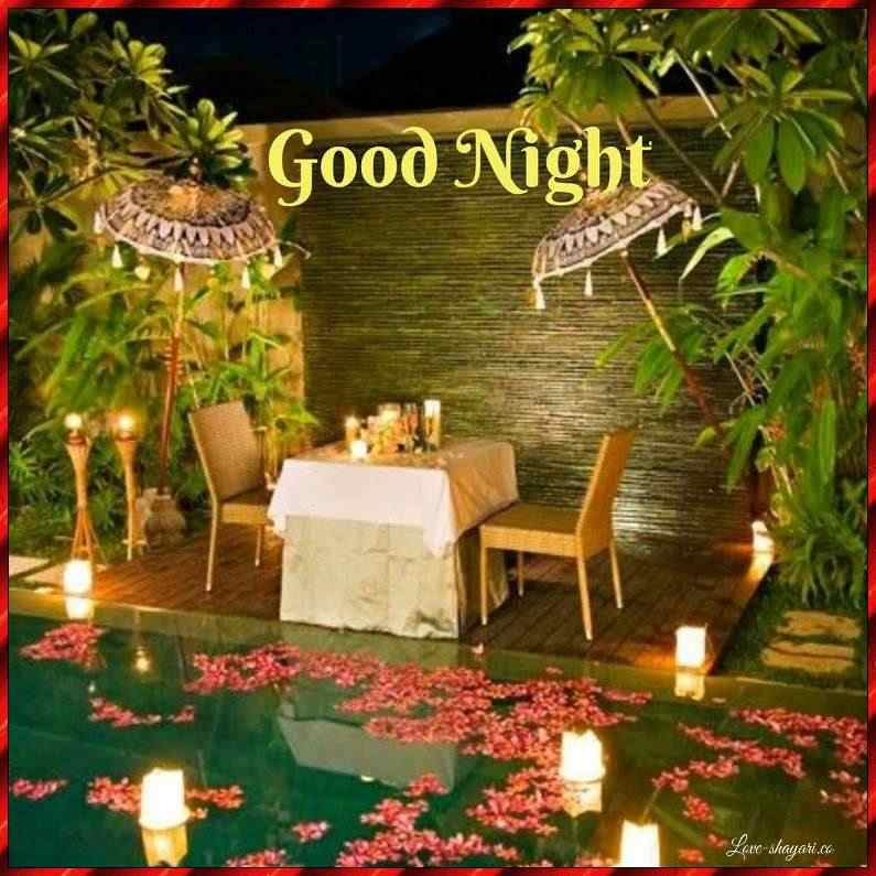 Sweet Good Night with nigh candle dinner