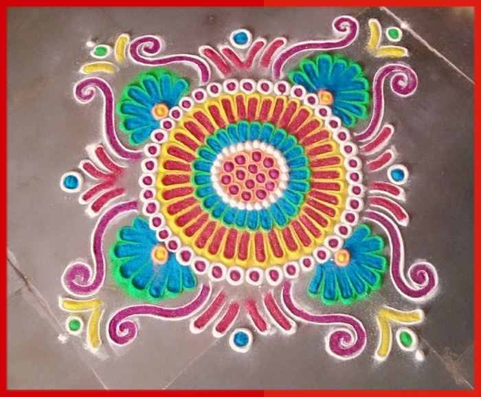 latest rangoli design for diwali
