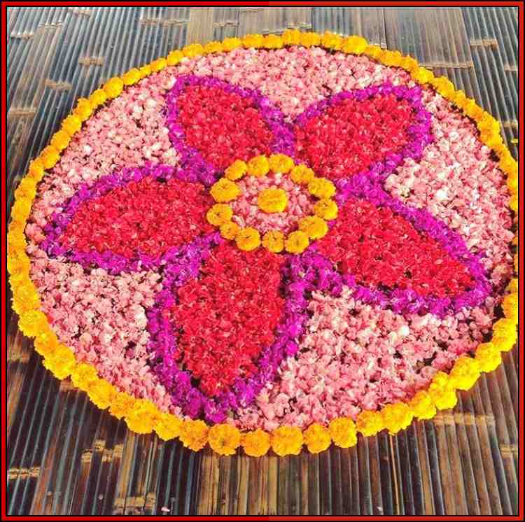 beautiful flower rangoli
