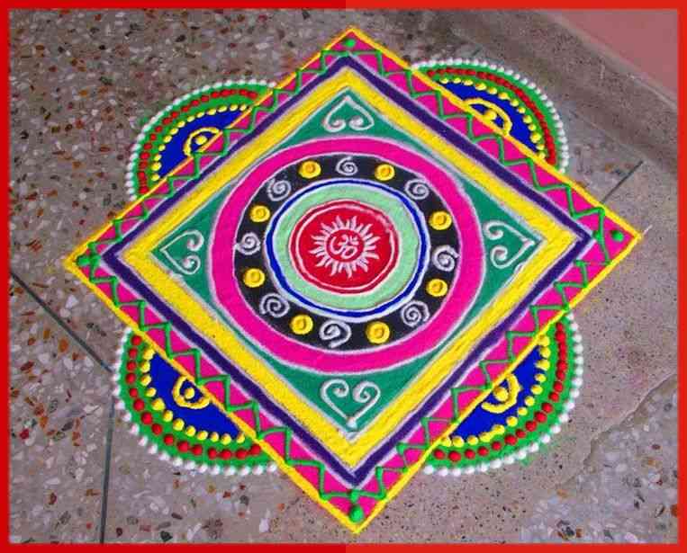 square rangoli designs for diwali
