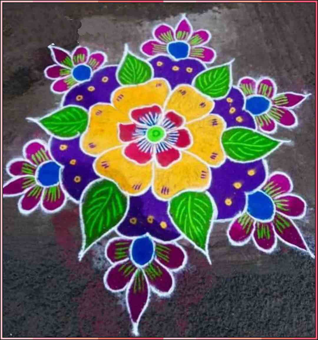 free hand diwali rangoli designs
