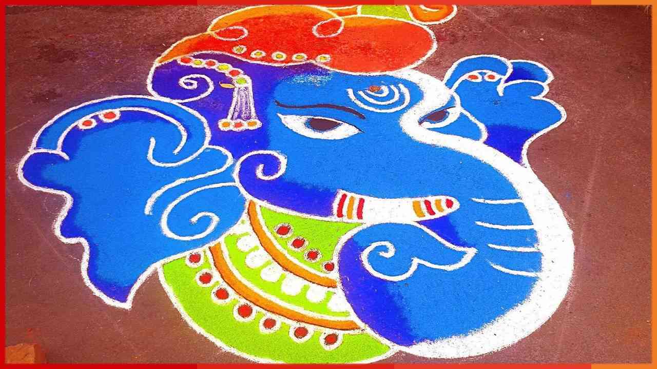 rangoli designs for diwali ganesh ji
