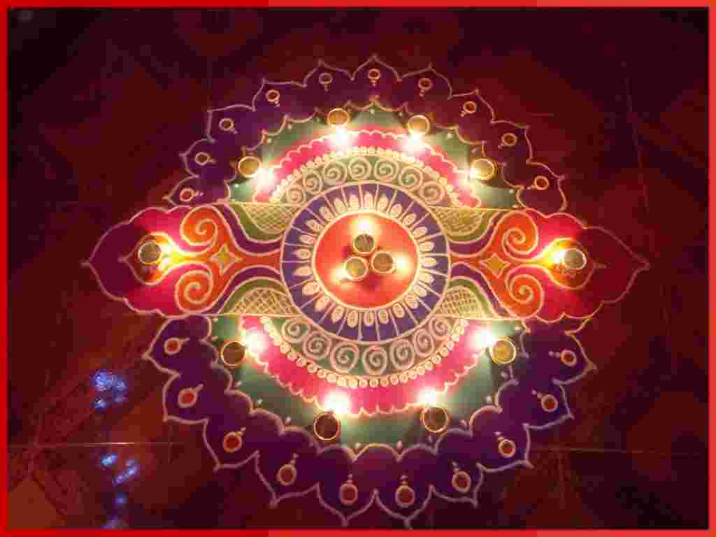 Diya deepak Diwali rangoli in goa