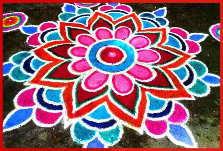 Happy Diwali Rangoli Designs Peacock Patterns Flowers Images Beautiful Photos16