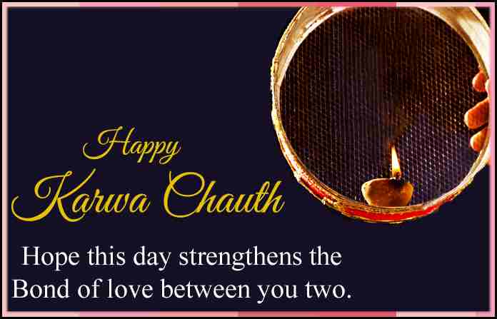 Happy Karwa Chauth Thali Image with Diya