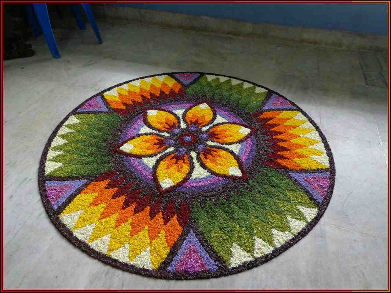 flower rangoli designs images
