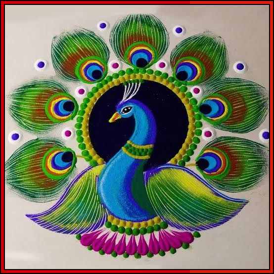 peacock rangoli images
