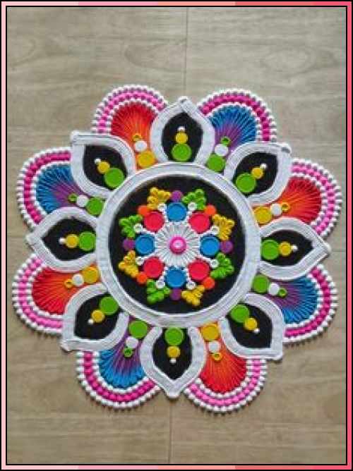 beautiful free hand rangoli designs
