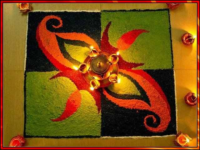 dhanteras rangoli design for diwali

