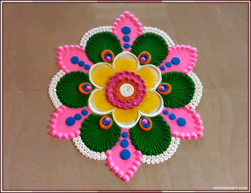 small free hand rangoli designs for daily use

