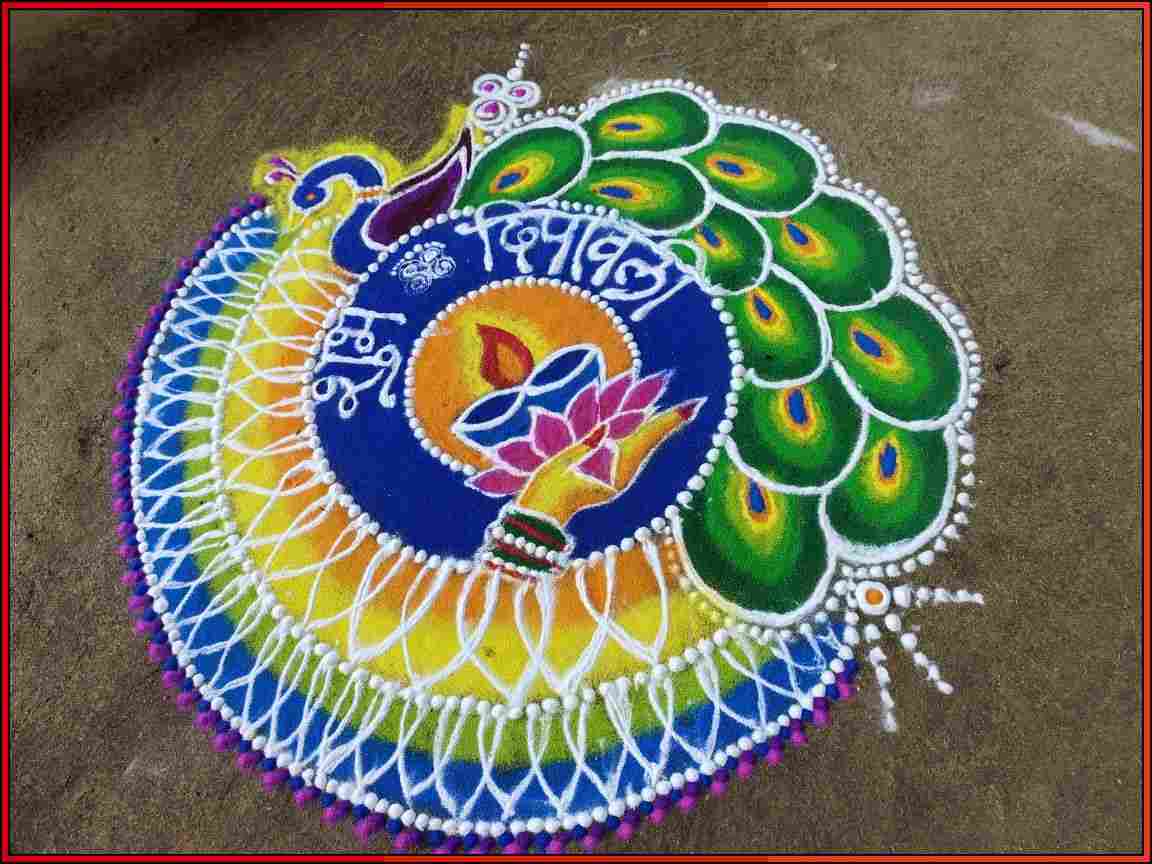 peacock rangoli designs images

