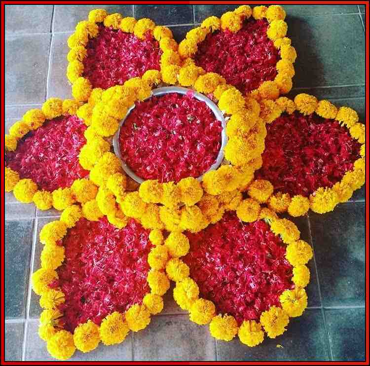 flower rangoli designs

