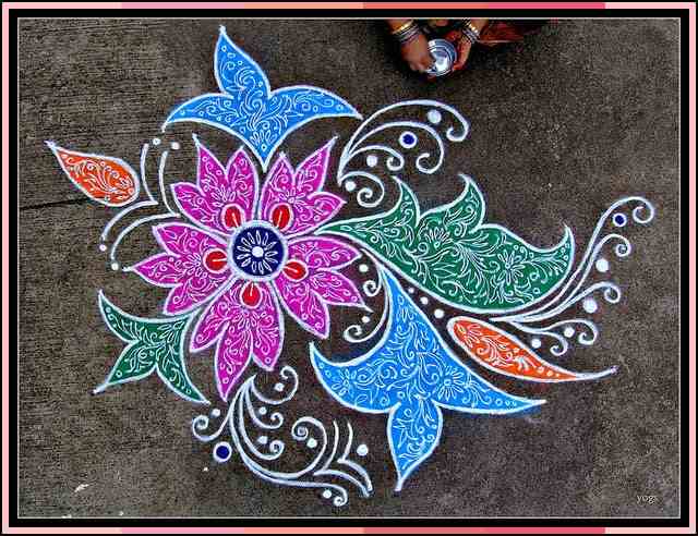 freehand rangoli designs diwali 2013 1