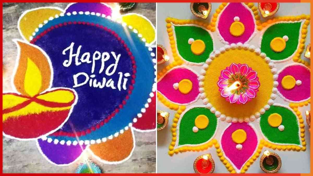 easy happy diwali rangoli

