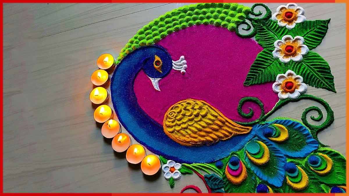 diwali rangoli designs with colors

