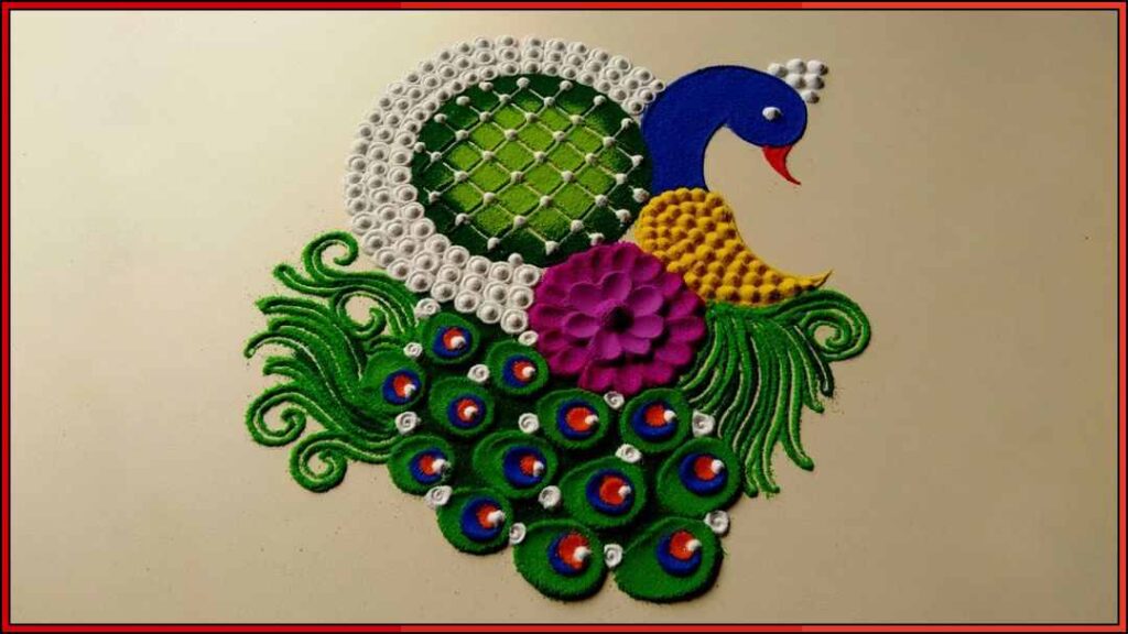  peacock rangoli designs