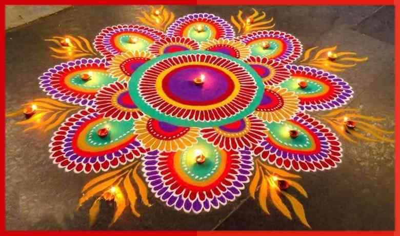 round rangoli designs for diwali
