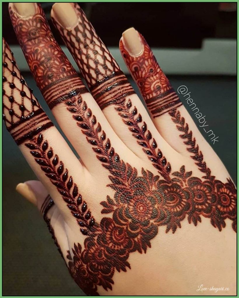 Beautiful backhand side mehndi design