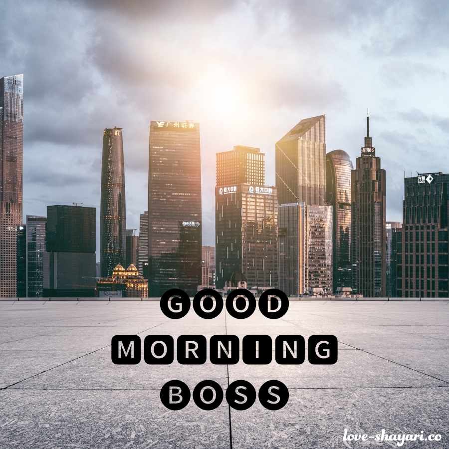 good morning you are great boss