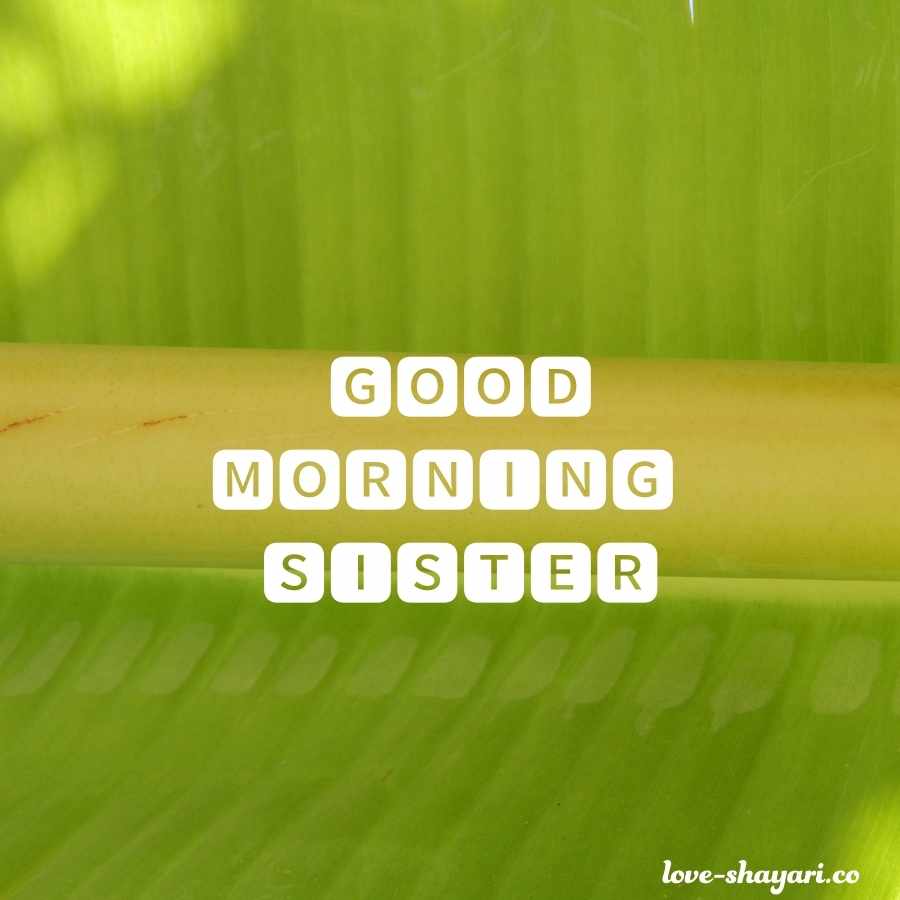 good morning lovely sister