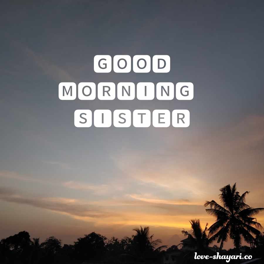 good morning sister i love you