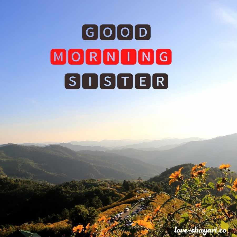 sister good morning image